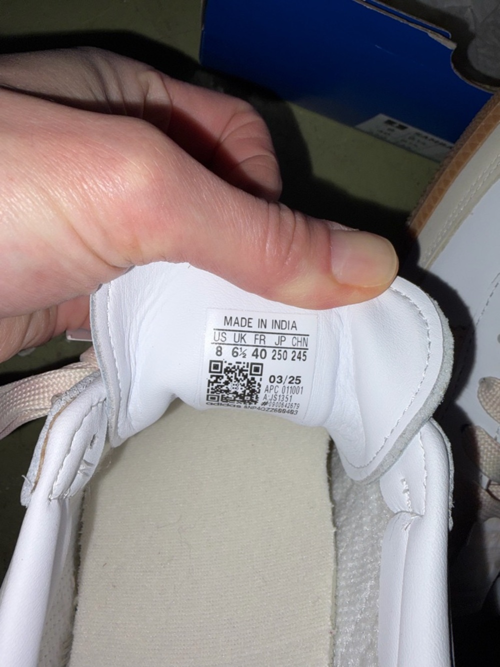adidas Women's Samba Sneakers in White & Blush - Picture 7 of 8